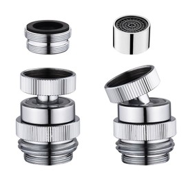 Faucet Adapter with Aerator, Sink Faucet to Garden Hose Adapter, Kitchen/Bathroom Fuacet Adapter to Garden Hose, Sink Hose Attachment for Faucet Adapter Connector, Chrome