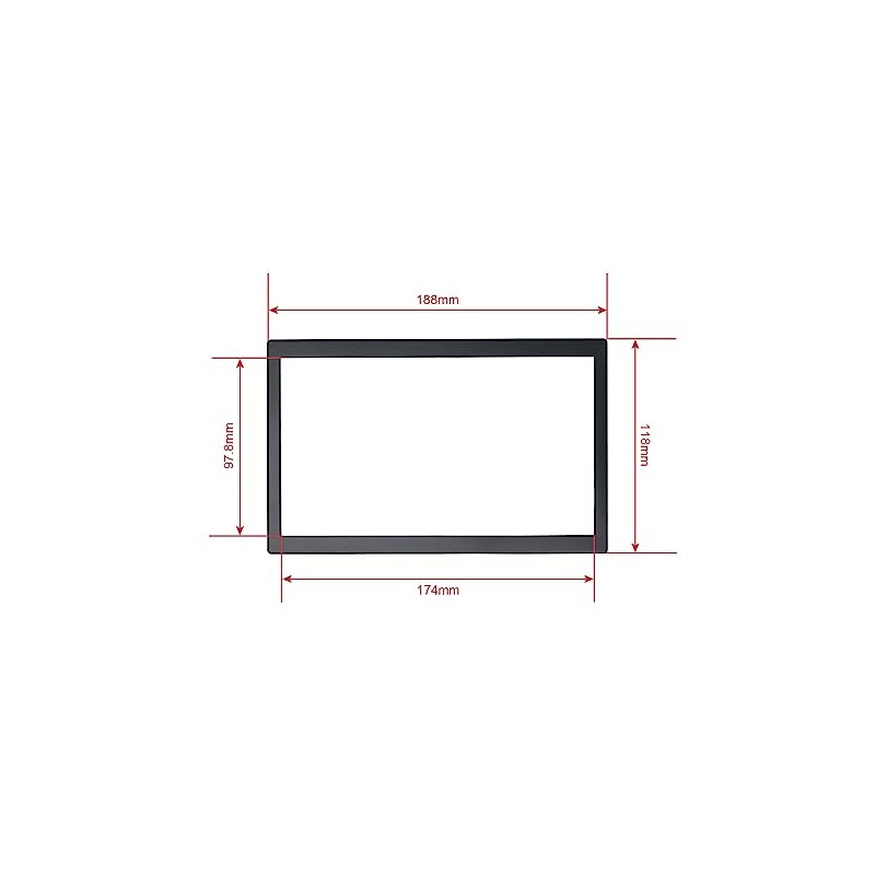 DYNAVIN MFK-UNI101-H Car Radio Mounting Frame Universal Double 2 DIN
