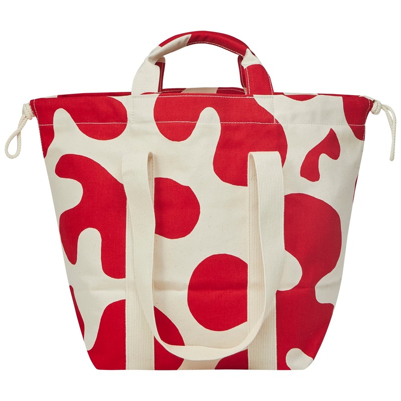 Marimekko 091974 830 Mono City Tote Bag, Red, White