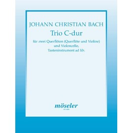 Trio C major: 2 flutes (flute, violin) and cello; harpsichord ad libitum. Partition et parties.