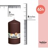 BOLSIUS 4 Maroon Pillar Candles - 3x6 Inches - Individually