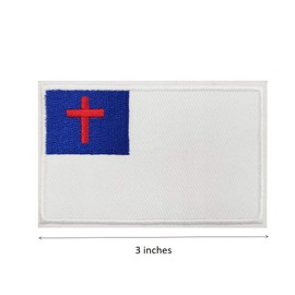 Cute-Patch Christian Flag Embroidered Iron On Patch