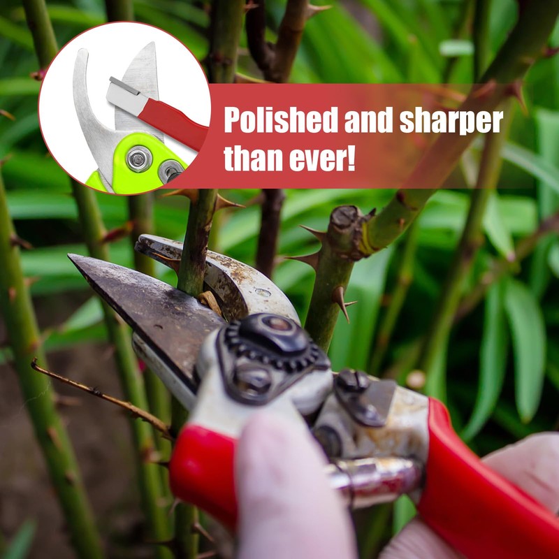 2pcs Pocket Blade Sharpener, Premium Wolfram Steel Garden Tool Sharpener
