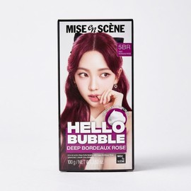Mise-en-sc?ne New Hello Bubble 5BR Deep Bordeaux Rose Self-Hair Dye / 미쟝센 뉴 헬로버블 5BR 딥보르도로즈 셀프염색약
