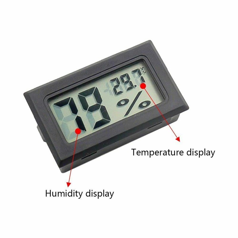 Fasizi 2-in-1 Digital LCD Embedded Thermometer Hygrometer with External for