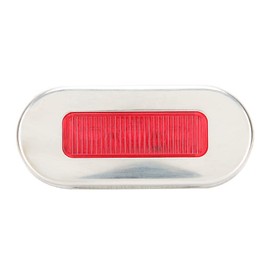 Kuuleyn LED Navigation Signal Light 12 V Stainless Steel Marine LED Signal Light Waterproof Navigation Indicator for Boat YachtRed