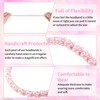 Azushwer Pink Headband, Pearl Headband, Pink Hair Accessories, Hair Hoop