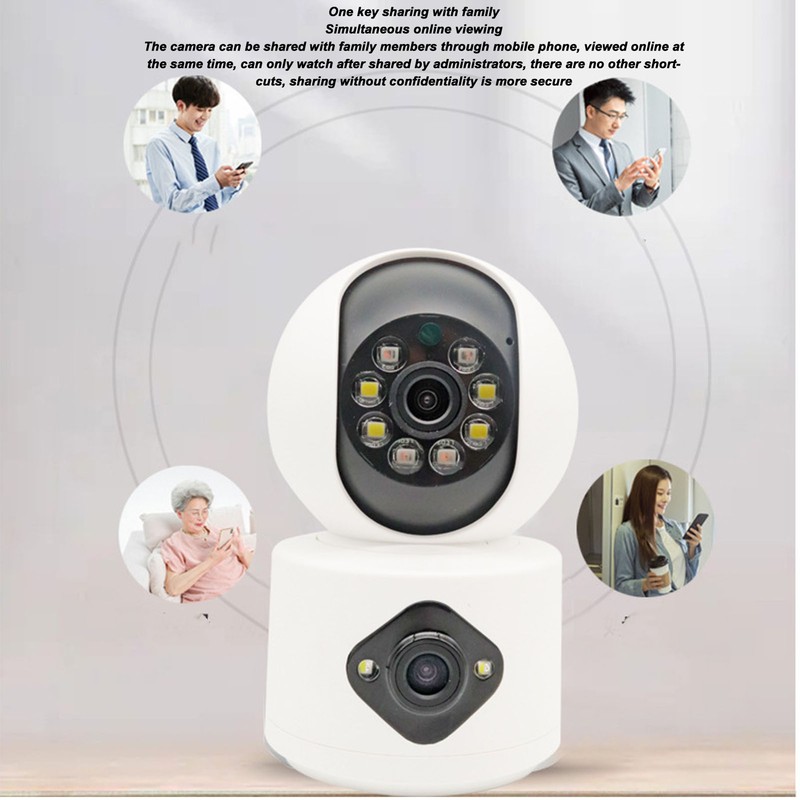 Dual Lens Security Camera 4MP HD WiFi AP Hotspot Surveillance