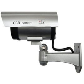 IR1100 Outdoor Brown Security Camera Camera CCTV Dummy With Flashing LED with Screws