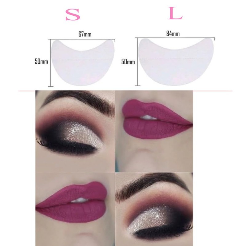 100pcs Disposable Eyeshadow Guards Eye Shields for Makeup Application, Hands-Free