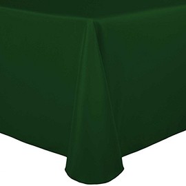 Ultimate Textile 52 x 70-Inch Oval Polyester Linen Tablecloth Hunter Green