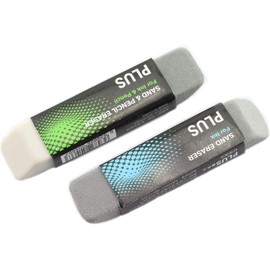 TAODAN 2pcs Sand Eraser School Office Stationery Correction Supplies Sand & Rubber Particles for Erasing Fountain Pen Ball-Point Pen Double Head Remover for Ink/Pencil