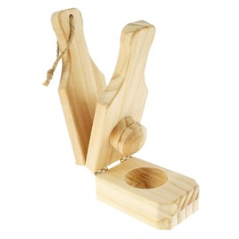 Daiilg Wooden Tostonera Plantain Banana Smasher Maker Plantain Smasher Plantain Tostones with Handle