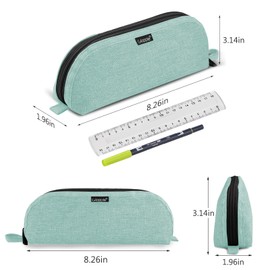 Gloppie Pencil Case Small Pencil Pouch Aesthetic Simple Pencil Bag Kawaii Pen Case Office Stationery Back to School Supplies, Green