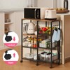 SWTYMIKI Kitchen Island Cart on Wheels - 4 Tier Rolling