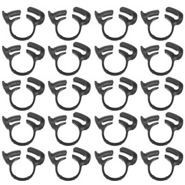 M METERXITY 20-Pack Double Gripping Nylon Hose Clamps, 3/4" 16.9-19mmmm Double Snap Grip Adjustable Ratcheting Clamps for Connecting/Fastening/Sealing Hose/Pipes/Tubing Clamp [Black]