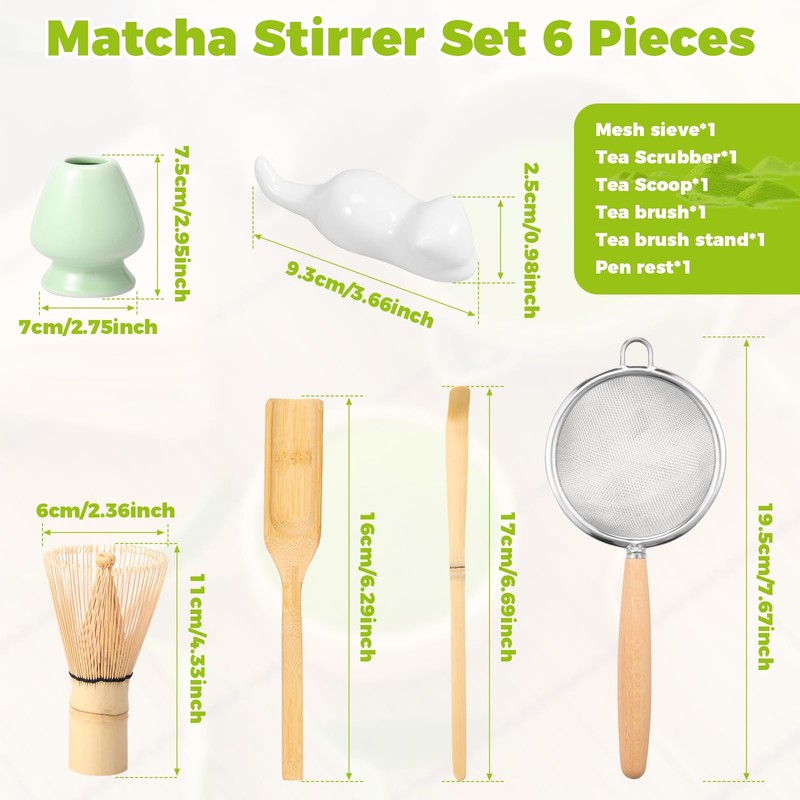 6Pcs Matcha Tea Set Elegant Matcha Kit Practical Tea Making