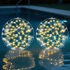 2 Packs 120LEDs Floating Pool Lights Solar Powered, IP68 Waterproof