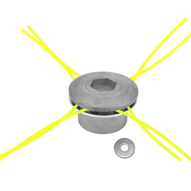 Universal Testina Decespugliatore Erbae, ZoneYan Testina per Erba in Alluminio, Testa Doppia per Decespugliatore, con 4 Filo per Falciatura, per Falciatura da Giardino