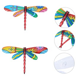 ABOOFAN 2sets Dragonfly Ornaments Iron Craft Home Decor Wall Decor Quirky Outdoor 2pcs*2