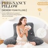 WhatsBedding Pregnancy Pillows,U-Shaped Pregnancy Pillows for Sleeping,Memory Foam Filling Full