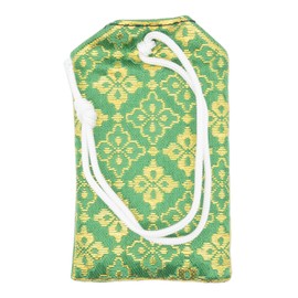 Kurita Good Buddha Statue [Amulet Bag] Purchase Type Hanabishi for Round Buddha Etc., Height 3.1 inches (8.0 cm), Width 2.0 inches (5.0 cm), Green 17791