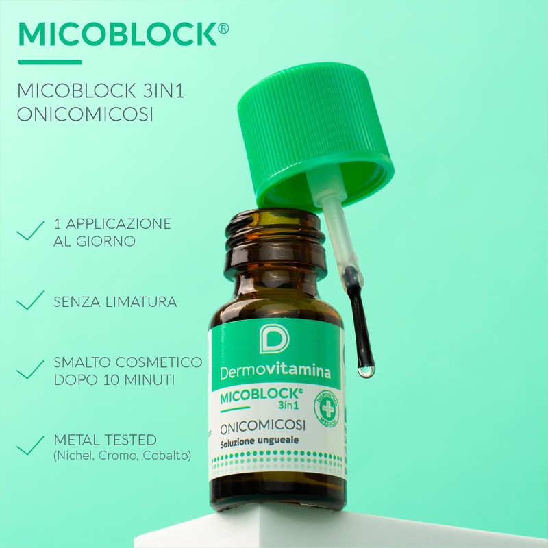 Dermovitamina - Micoblock 3in1 Onicomicosi Gel 7ml e Smalto Nude