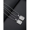 Airrty Initial Letter Pendant Necklace for Men Women Sterling Silver