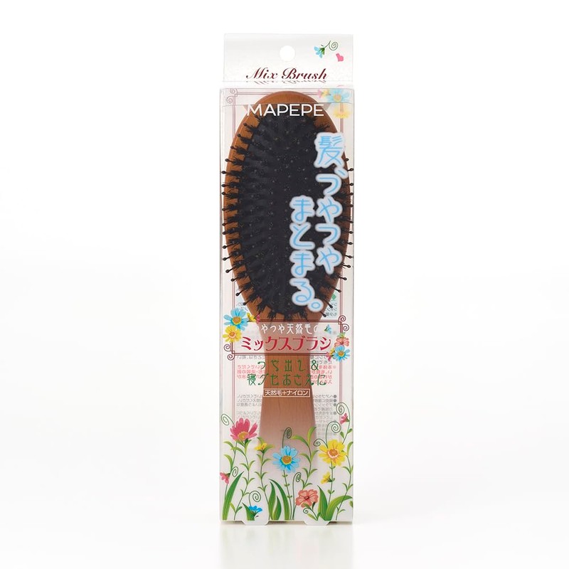 Mapepe Shiny Natural Hair Mix Brush Brown 1 Piece