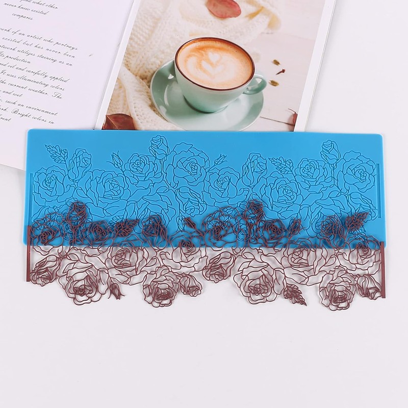 Moldes de silicona para decoración de pasteles, D