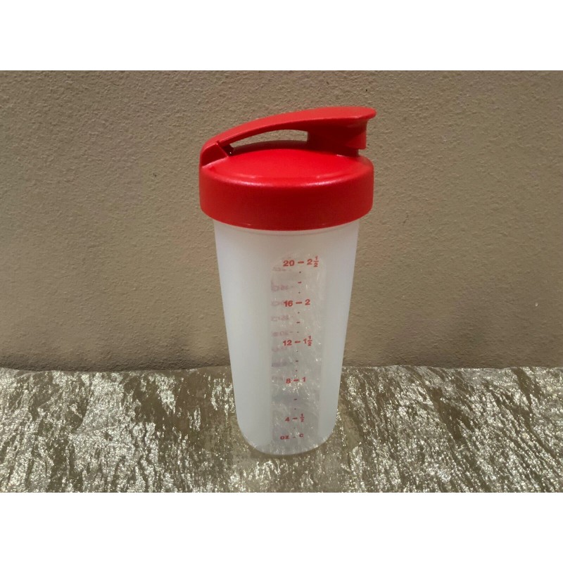 New UNIQUE Tupperware Quick Shake Shaker Blender Bright Red Color