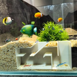 Aquarium Undergravel Fish Tunnel Hide Cave Corner Tank Decorations Tunnel Fish & Shrimp Hideout for Aquariums(White,Style C)