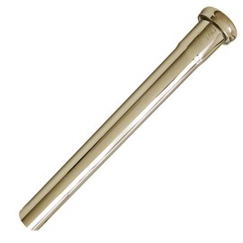 Westbrass D421-01 1-1/4" x 12" Slip Joint Extension Tube, Polished Brass