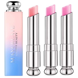 3Pcs Magic Color Change Jelly Lip Balm Set - One Pink and Two Purple Tinted Balm for Girls, Long-Lasting Moisturizer Lip Gloss, Jelly Lipstick Gift Set