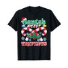 Santa's Nicest Triplets Kids Cute Fun Matching Christmas PJ T-Shirt,