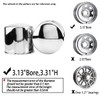 Rheedal 2Pcs 3.13inch Trailer Wheel Center Caps Push Through 3.13"