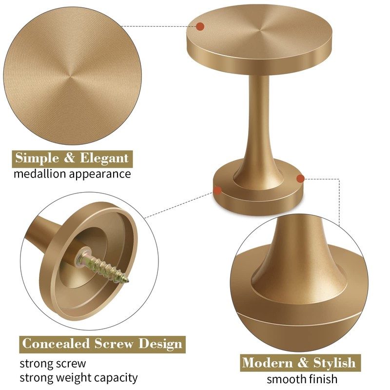 Curtain Holdbacks, Medallion Curtain Tieback Hooks for Drapes, Modern Decorative