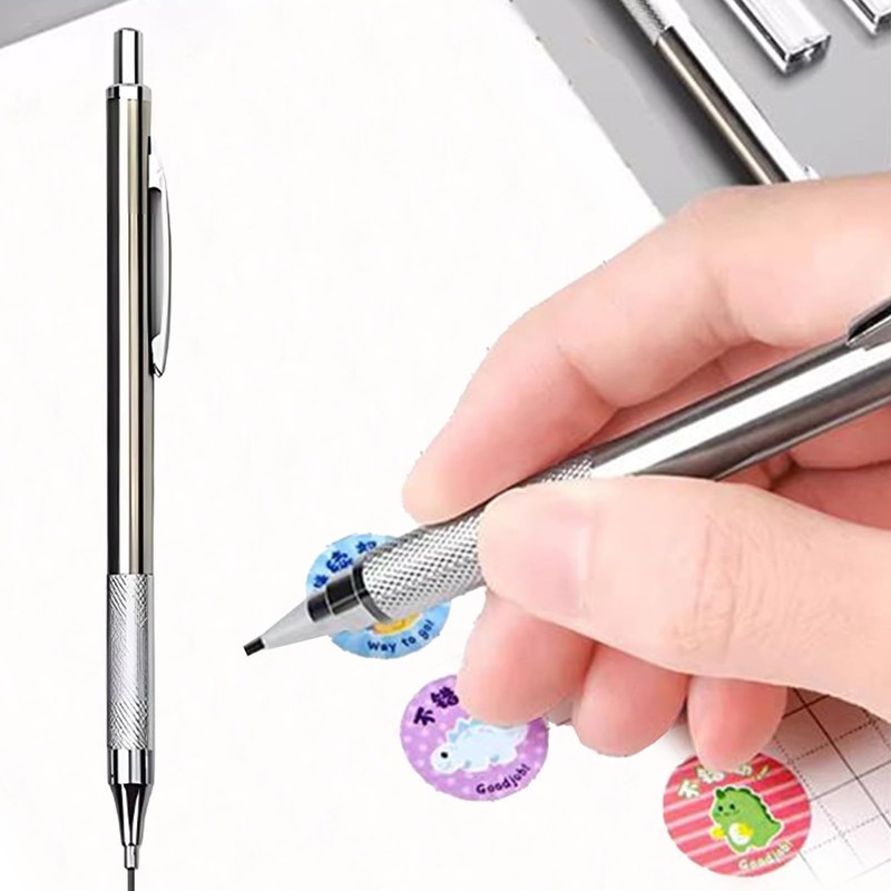 Mechanic Pencil, Automatic Metal Pencil, School Stationery Stainless Steel Pen