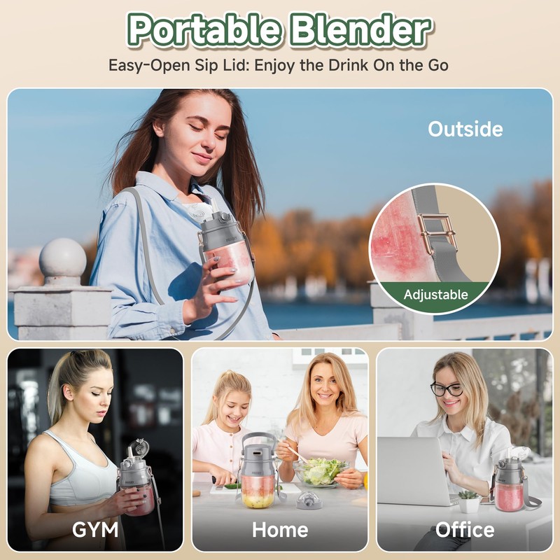 Portable Blender, 27oz Personal Blender for Smoothies & Protein Shakes