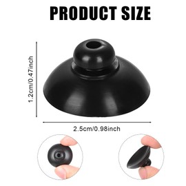PEUTIER 16pcs Fish Tank Suction Cups, Black Aquarium Suction Cup Camp Clip Rubber Suction Cup Clips Accessories Fish Tank Attachments for Fish Tank Aeration Setup, Airline Tubing, and Tank Pump