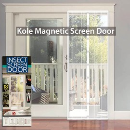 Kole OF984 Magnetic Screen Door Hardware, White