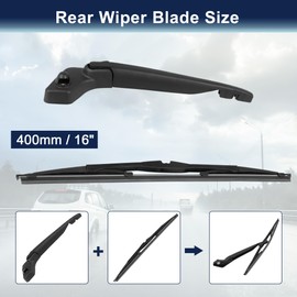 X AUTOHAUX Rear Windshield Wiper Blade Arm Set Back Glass Window Wiper Set for Volvo V70 2000-2004