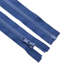Sawoake - 2 cremalleras separadoras de 20 pulgadas para abrigos de costura, chamarra con cierre, cremalleras de plástico moldeado azul marino, herramientas de costura a granel para prendas de vestir,