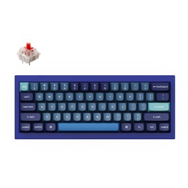 Keychron Q4 Wired Custom Mechanical Keyboard, 60% Layout QMK/VIA Programmable Macro with Hot-swappable Gateron G Pro Red Switch Double Gasket Compatible with Mac Windows Linux (Navy Blue)