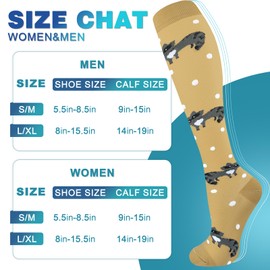 cerpite 8 Pairs Compression Socks for Men & Women 20-30 mmHg Knee High Nurse Pregnant Running Medical and Travel