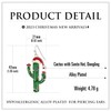 RareLove Green Christmas Cactus Earrings with Red Sant Hat Drop