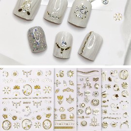 Turkalla Nail Seals, 20 Pieces, Jewelry Stone Seals, 3D Sensation, Nail Stickers, Diamond Decoration, Premium Stone Series, Nail Decoration, Gorgeous Shimmer DIY Nail Decal, Just Stick, Nail Accessories, Rhinestone Stick, Women's, Fashionable, Popular (G