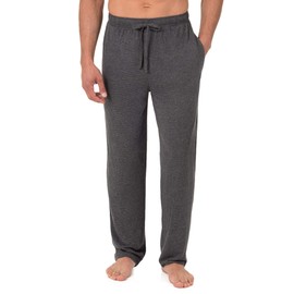 Fruit of the Loom Men's Breathable Jersey Sleep Pant Pajama Bottom, Grey Heather, M UK