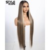 Style Icon Highlight Super Long Straight Lace Front Wig 38