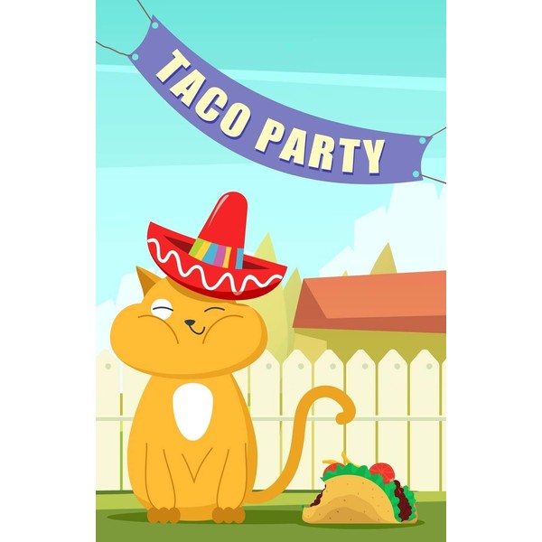 Taco Party: 200-page lined taco cat journal (Journals Fur Good,